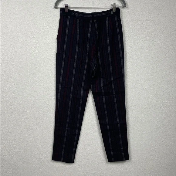 NWT Ann Demeulemeester Wool Linen Blend Trouser Pants Slim Stripe Sz 36